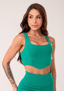 Top corselet feminino verde harmony