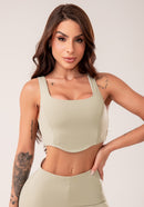 Top corselet feminino oliva harmony